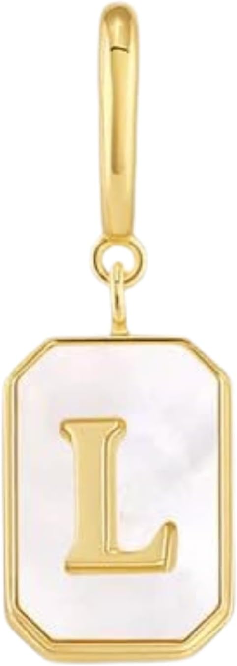 gorjana - Vintage Alphabet Parker Charm - 18k Gold Plated - Personalized Initial Necklace Design - Lightweight Comfort - Versatile Accessory