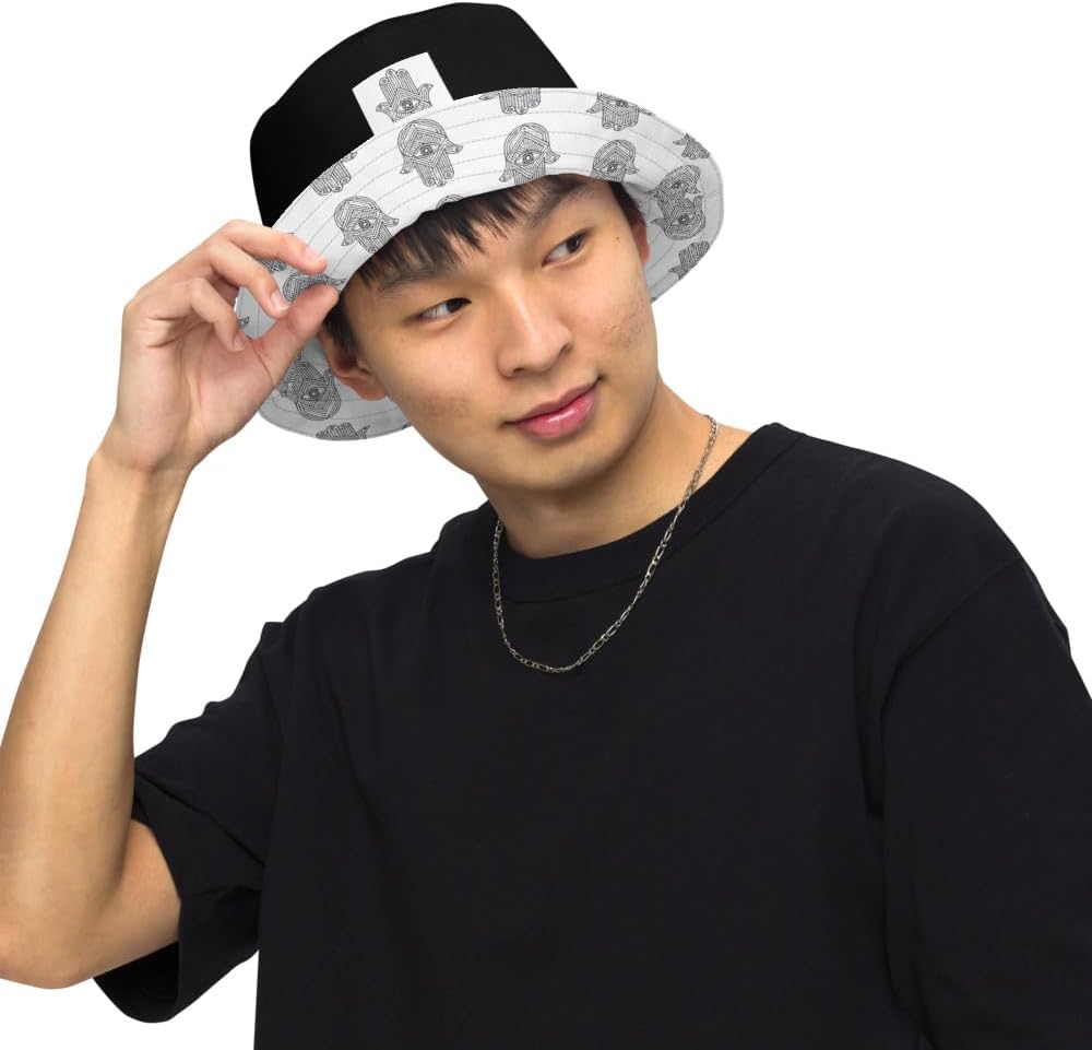 Hamsa Evil Eye Reversible Bucket Hat