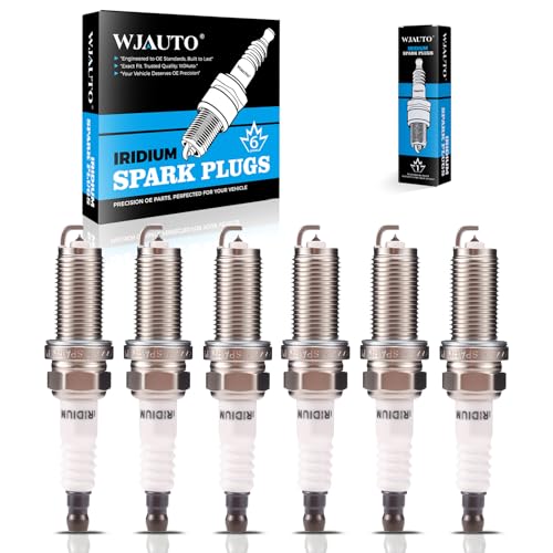 WJAUTO Iridium Spark Plugs 6 Pack, Pre-Gapped OEM