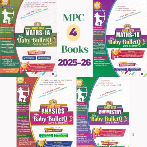 Image of TG My Baby Bullet Q Intermediate 1st Year MPC (Mathematics 1A & 1B, Physics & Chemistry) 2025-26 Edition | IPE Quick Revision & Exam Prep Guide | Set of 4 Books (English Medium)