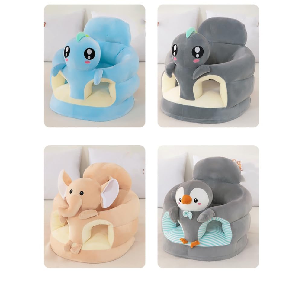 Baby Seat Sit up Chair Cartoon Animals Plush Sofa Chair Toddler Baby Learn to Sit up Sofa Play Durable Thickened Cartoon Design Sofa Seat for Newborns (7)