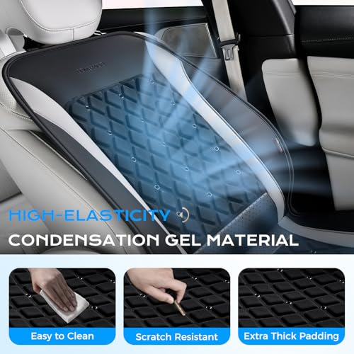 Image of Coverado 8 Cooling Fans Car Seat Cover, 2026 New Upgrade 12V-24V Ventilated Cushion, Cool Protector for Car SUV Pickup Universal Fit, Jet Black