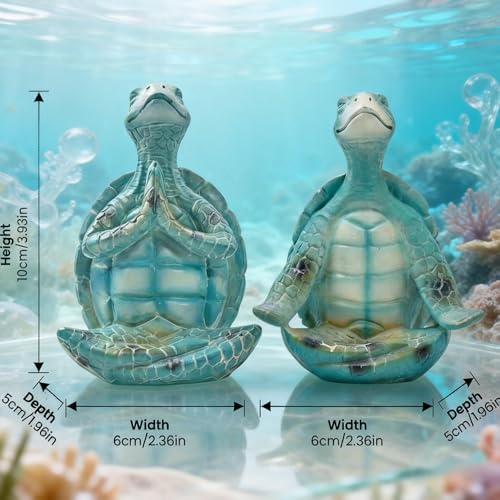 Figura Decorativa Tortuga Yoga Zen para Hogar Costa miniatura 2