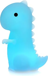 Trexy Dinosaur Squishy Night Light T-Rex Silicone Multicolor Dino Lamp with Remote and Touch Sensor USB Rechargeable Cute LED Nursery Decor Nightlight Gift for Kids