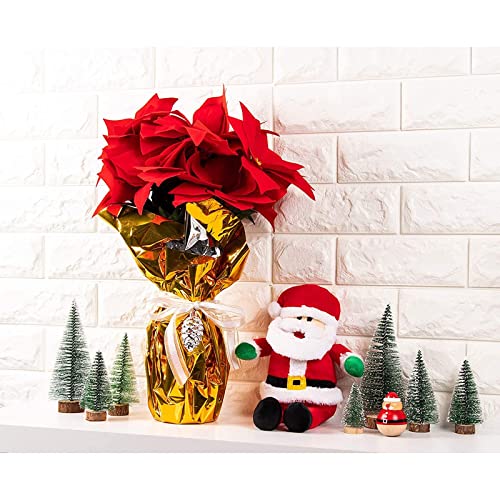 Juvale Artificial Flowers For Christmas Decorations, Poinsettia Flower (Red, 4 Pack) #TOP1