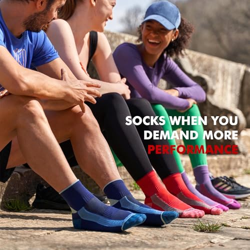 Image of GoWith 2-3 Pairs Quarter Running Socks for Men & Women, Athletic Anti-Blister Cushioned Seamless Padded Ankle Socks
