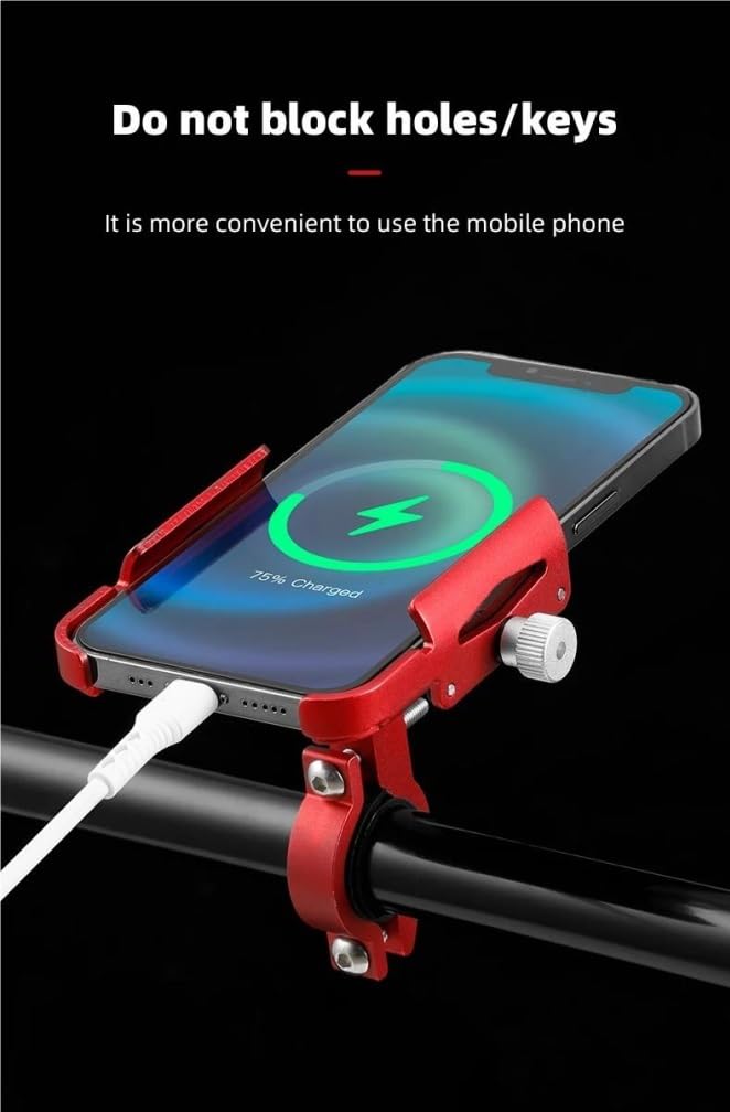 Soporte para Teléfono De Bicicleta Rotación 360 ​​Grados para Dispositivos 4.7-7.0 Pulgadas Móvil para Manillar Motocicleta