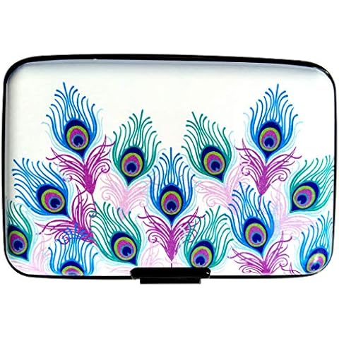 RFID Blocking Card Case Wallet, ZZLife 6 Slots Aluminum Portable Travel Identity ID/Credit Card Safe Protection Card Holder Hard Case for Men and Women-09 Cover