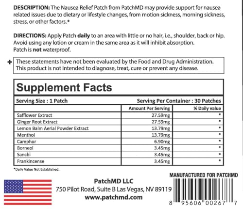Image of PatchMD Nausea Relief Patch - 30 Day Supply
