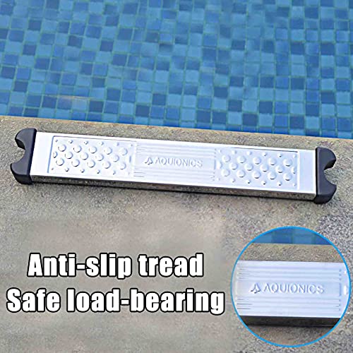 Escalera para piscina con 3 peldaños y pasamanos miniatura 3