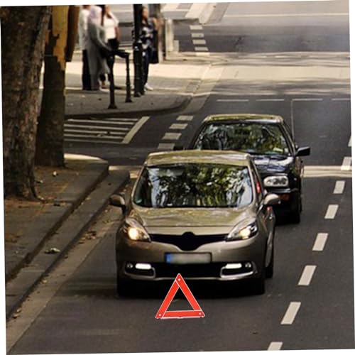 Triángulo de advertencia reflectante plegable para auto miniatura 3