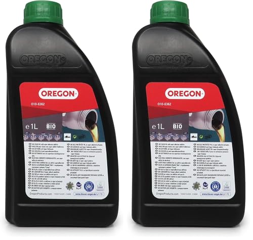 Oregon Scientific Aceite Orgánico y Biodegradable para Lubricar Cadenas de Motosierra (Botella de 1 l) (Paquete de 2)