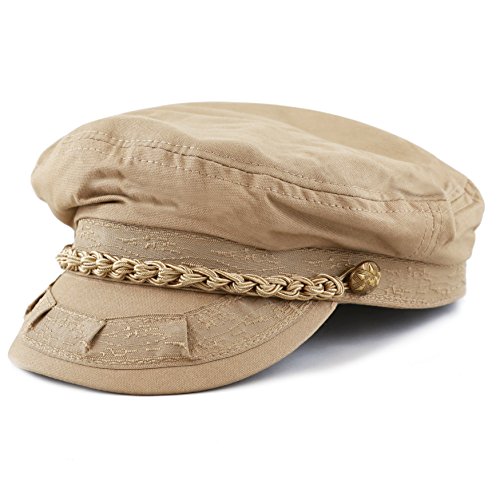 Image of The Hat Depot Unisex Cotton Yachting Style Sailing Greek Fisherman Cap hat