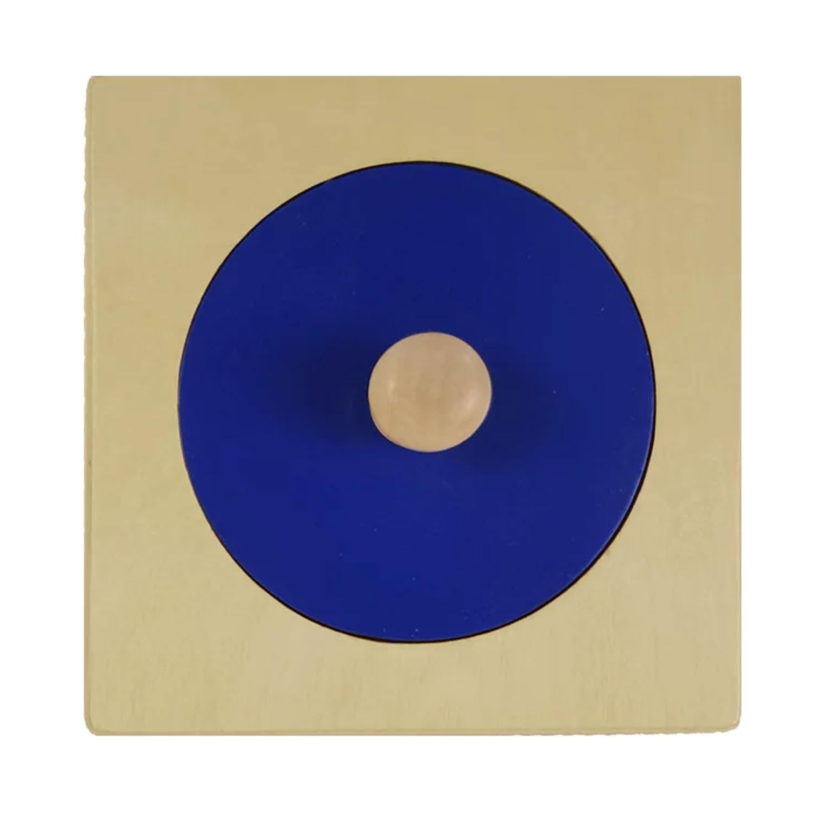 Montessori Holz Einzelform Griff-Einlegepuzzle | Kreis Quadrat Dreieck Stift Formen Zuordnungs-Spielzeug, Kleinkind Geometrische Kognition Feinmotorik Lernbrett