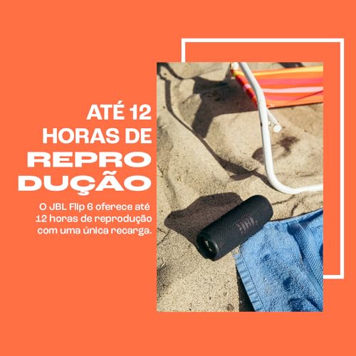 Caixa de Som Bluetooth JBL Flip 6 30W Preta - JBLFLIP6BLK glide