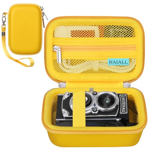 Funda rígida para cámara digital mini vintage CHUZHAO amarilla