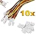 Produktbild VUNIVERSUM 10 Stück Premium 3Pin 2.0 PH 2.0mm Mini Micro JST Stecker inkl. 15cm 28AWG Kabel + Buchse Lose von Mr. Stecker Modellbau®