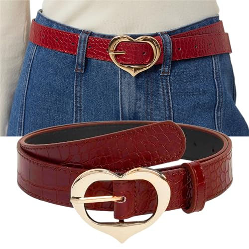 Fashion Hot Girls PU Belt With Heart Buckle Waist Belt Fashion Enthusiasts Belt Coat Dress Female Wide Formal Waistband Pu Wa2