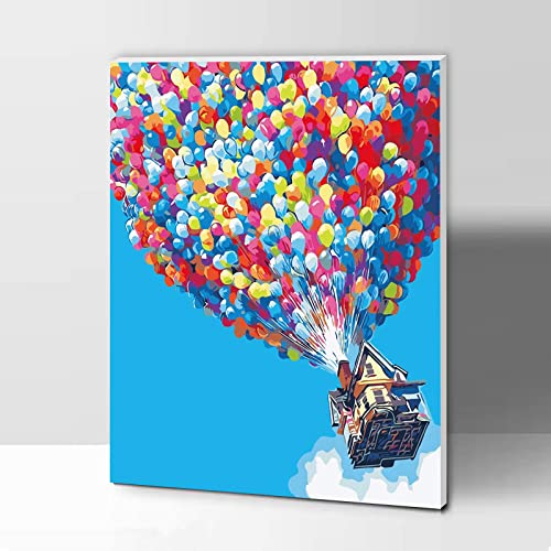 Ifymei Paint By Numbers For Kids And Adults Beginner, Diy Gift Canvas Painting Kits With Frame, 12X16 Inch Colorful Balloon #TOP5