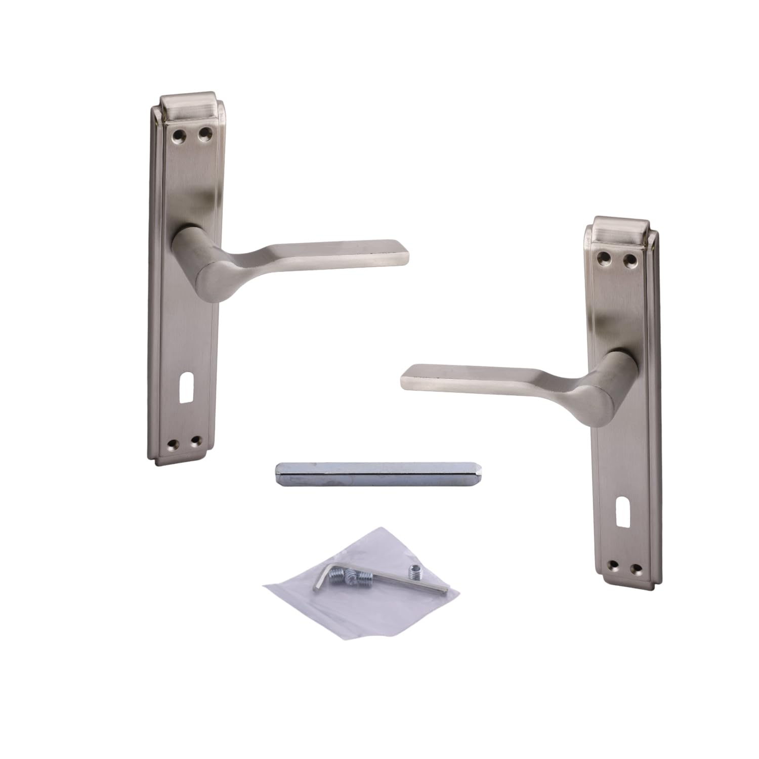 İç Oda Kapı Kolu Aynalı Sağa Sola Uygun Saten Renk Dış Ahşap Pvc Metal Çelik Kapısı Tutamağı 1 Takım