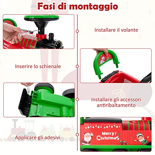 GYMAX Treno Elettrico per Bambini, Trenino
