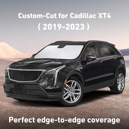 Image of EcoNour Windshield Sunshade Compatible for Cadillac XT4 2019-2023 2024 2025, Sun Visor for Front Windshield & Window Sun Shade Cover, UV Heat Blocker & Protector, Car Accessories