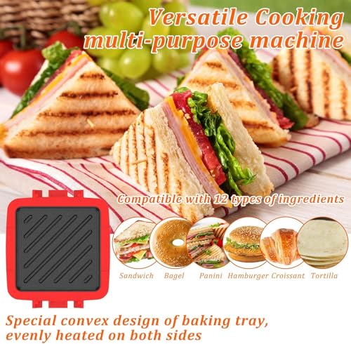 Microwave Toastie Sandwich Maker, PerfectToast Microwave Grill, Silicone Cookware Toaster Baking Tray, Red separate - Image 6