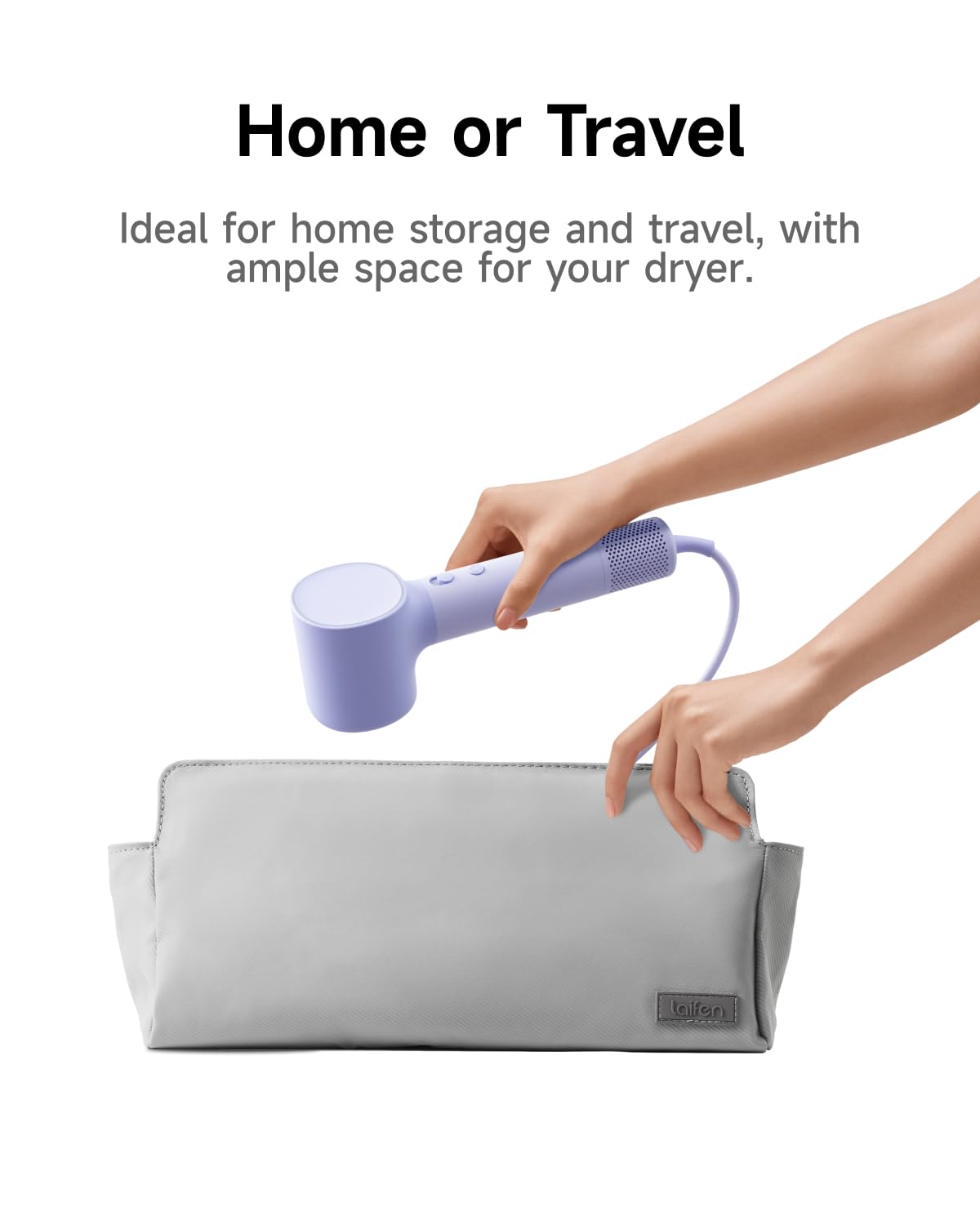 Laifen Magnetic Hair Dryer Storage Bag – Travel Organizer with Magnetic Closure, Spacious Storage Bag for Hair Dryers