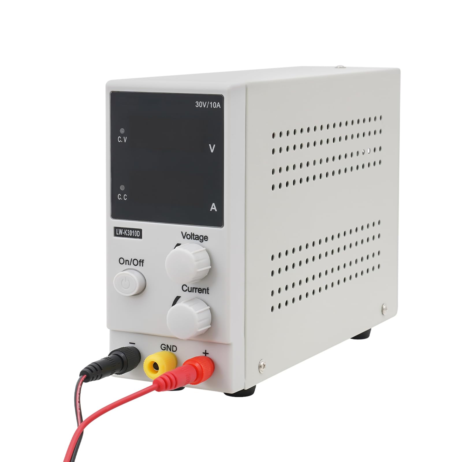 Zasilacz laboratoryjny, AC 220 V, regulowany zasilacz (0-30 V, 0-10 A) z 4-cyfrowym wyświetlaczem LED, podwójne odprowadzanie ciepła, może być stosowany w laboratoriach, fabrykach, szkołach