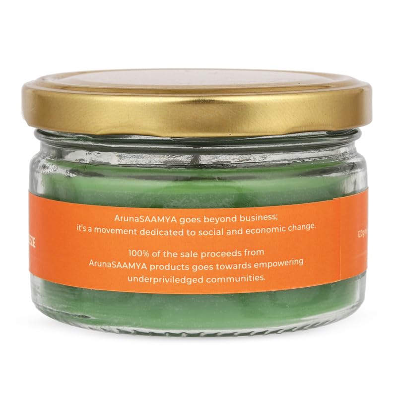 Image of ArunaSAAMYA Handcrafted Chocolate Scented Jar Candle I Sweet Fragrance (Spring Chocolate Breeze) I Pack of 1 I 120 GMS I Upto 40 Hours Burn Time