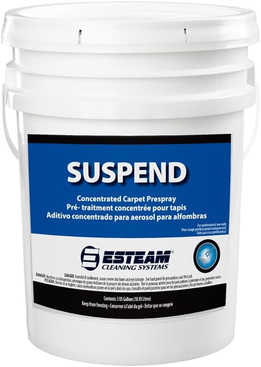 ESTEAM Suspend Concentrated Carpet Prespray, High Performance Pre-Conditioner of all types of Soiled Carpet, Carpet Cleaning, 5 Gallon Pail