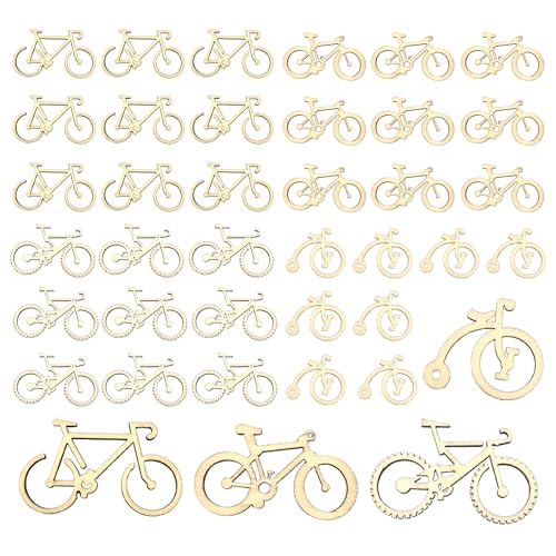 CHENNAN Bois Vélo Découpe Placages Tranches,Pratique Vélo Artisanat Ornement,Étiquette en Bois Découpes Décoration,Polyvalent pour Bricolage Ornement...