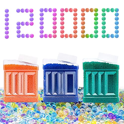 TedKat Gel Blaster Balls - 120000Pcs 3Pack 7-8mm Ammo Compatible With Water Blasters Splatter Gall Orbez, for Ages 14+