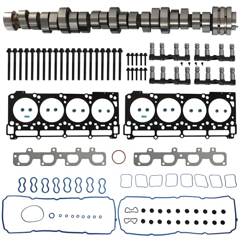 NON MDS 6.4 HEMI Camshaft Lifters Kit with Head Gaskets Set Fit For Jeep Dodge Challenger Charger Grand Cherokee Chrysler 6.4L V8 2011-2019 5038419AB HS26568PT