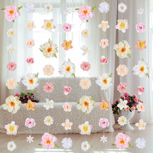 Juinte 12 Pcs 79.2 ft Artificial Flower Garland...