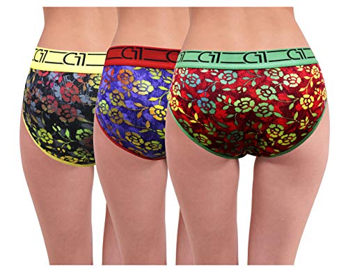 Image of RC. ROYAL CLASS Women's Cotton Multicolored Printed Panty (Pack of 3)
