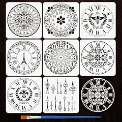 FINGERINSPIRE 8 PCS Clock Painting Stencils with a Brush 11 . 8 x 11 . 8 inch Clock Face Hands FINGERINSPIRE 8 PCS Clock Painting Stencils with a Brush 11 . 8 x 11 . 8 inch Clock Face Hands item