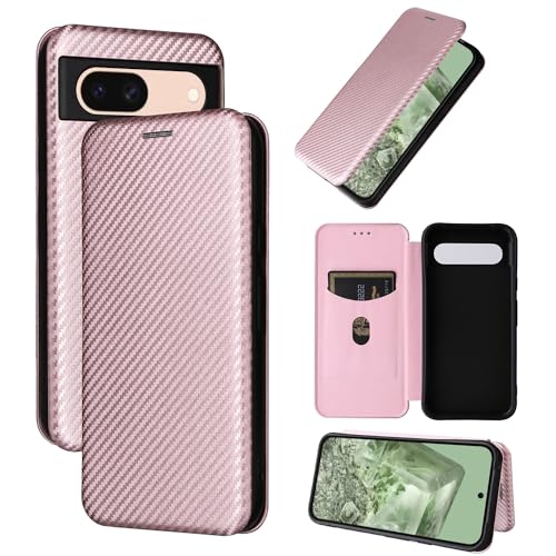 Protection intégrale Google Pixel 8A étui à rabat rose ultra résistant