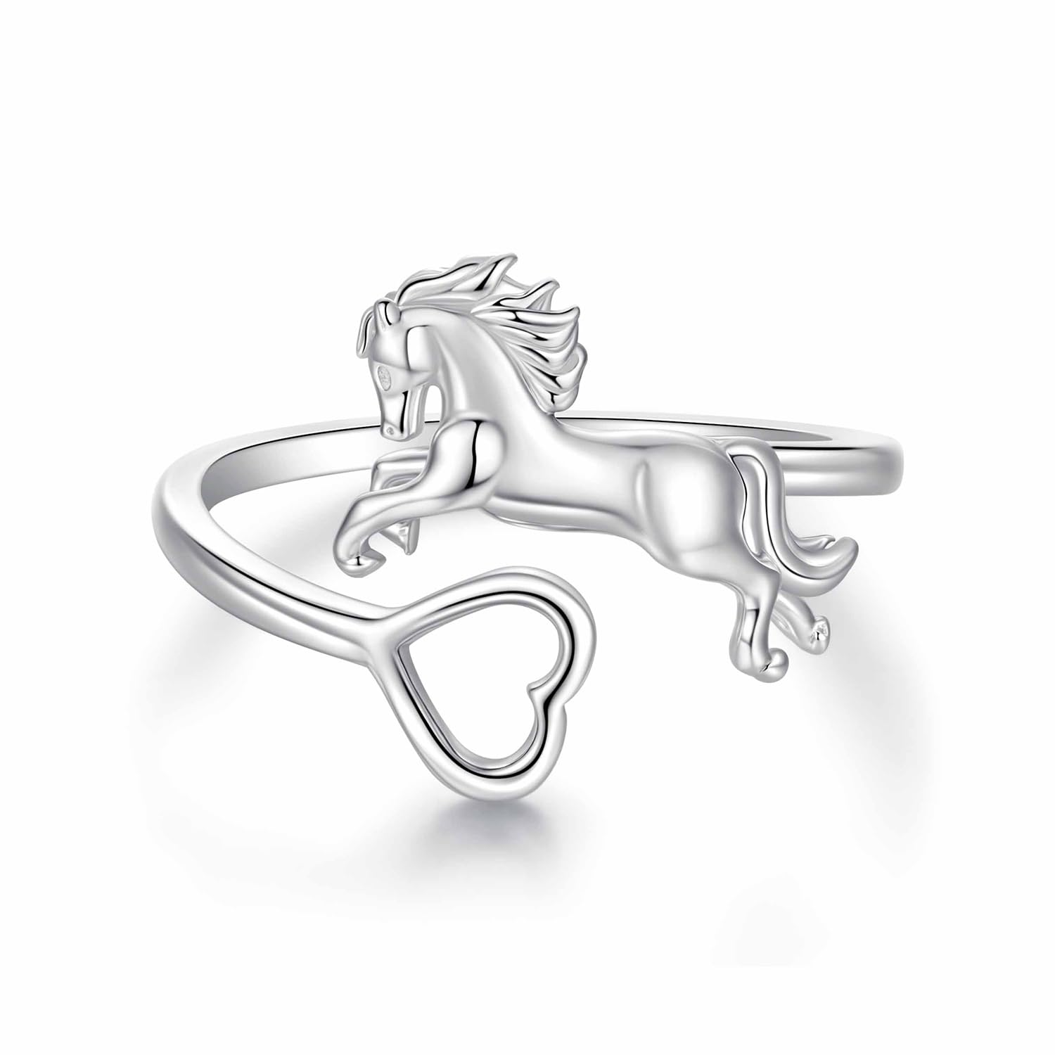 Caballo Anillo Abierto Plata De Ley Ring for Women, Sterling Silver