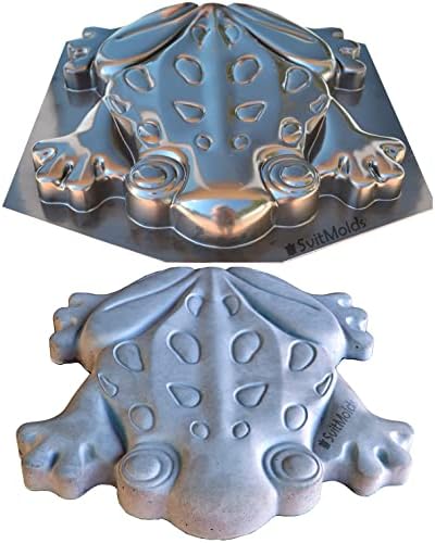 SvitMolds Concrete Mold DIY Frog Stepping Stone Mould Concrete Cement Mould ABC Plastic Toad Animal Garden and Yard Decor Garden Path Walkway (1, S68)