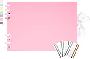 Yopih Grey Scrapbook Photo Book With 100 White Pages 29x21.5 Cm