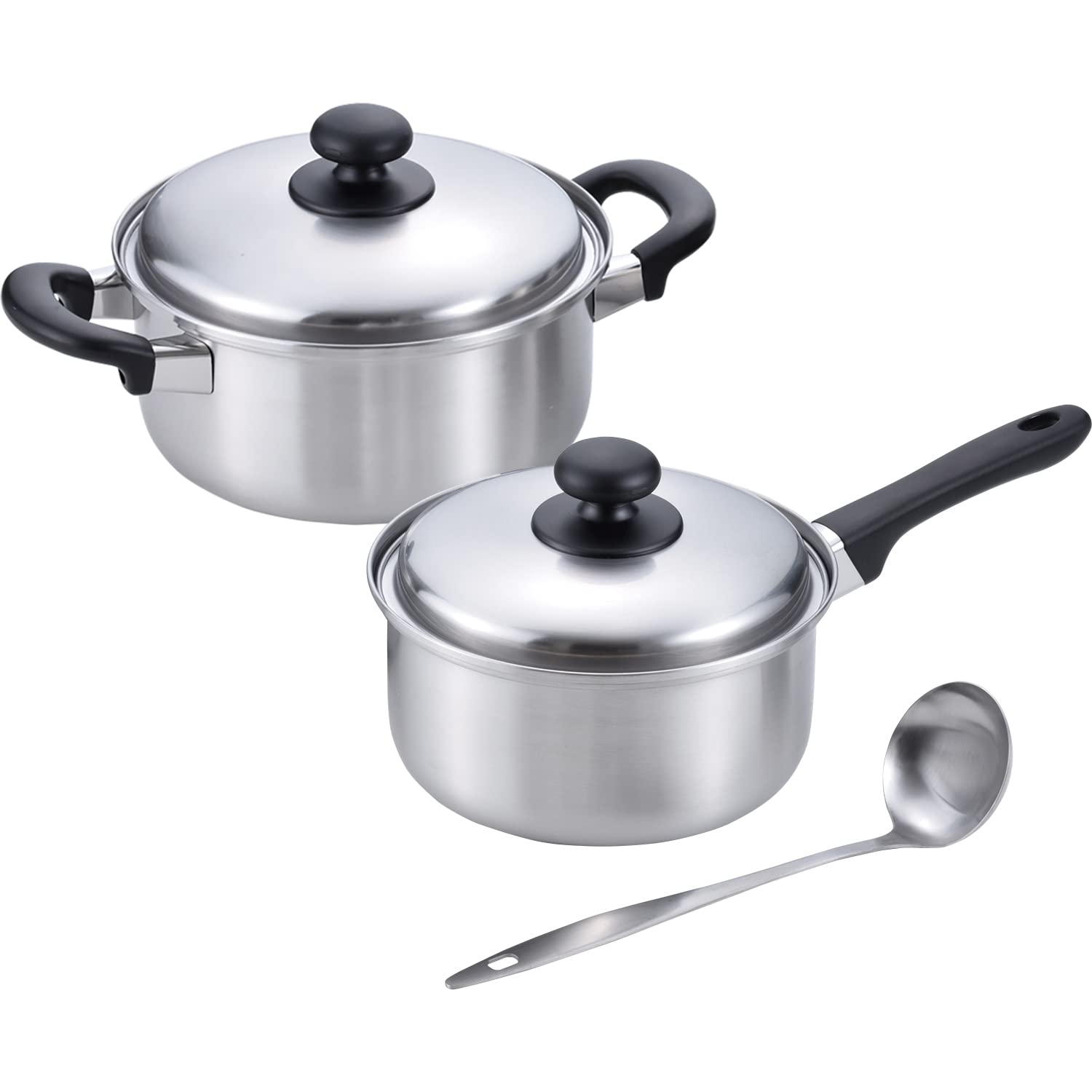 Amazon｜和平フレイズ 燕三条 片手鍋 18cm & 両手鍋 20cm お玉付