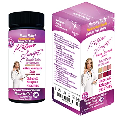nurse hatty 235ct ketogenic amp diabetic urinalysis test strips for varied adkins  low-carb diets - long strips