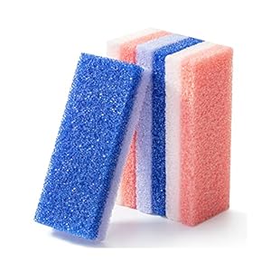 Slick- Pumice Stone for Feet Callus Remover, 4 Pack, 2 Colors, Foot Scrub for Pedicure, Foot Stone Pumice, Callus Remover for Feet, Foot Callus Remover, Feet Scrubber Dead Skin, Foot Pumice Stone