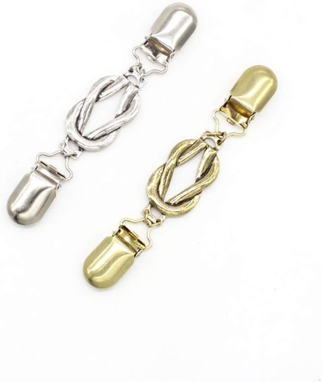 2 Pieces Retro Sweater Clips Cardigan Collar Clip Women Brooch Shawl Clips