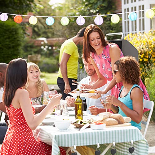 12 Pieces Tablecloth Weights Clip On Natural Stone Heart Shape Stone Table Cloth Weights With Stainless Steel Clips (Black) #TOP6