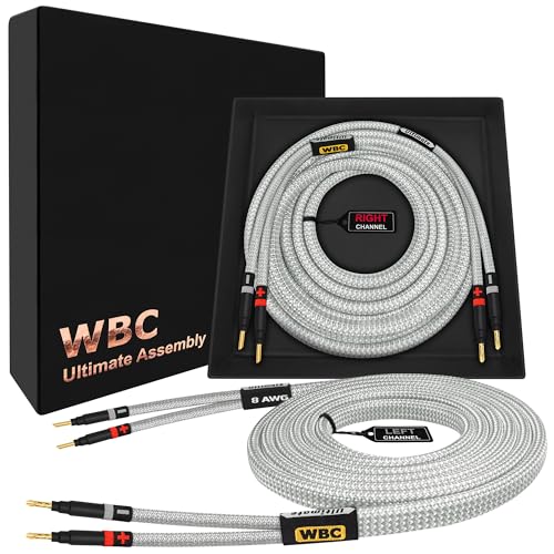 Cable de altavoz HiFi 8 AWG ultra puro con conectores banana dorados Eminence