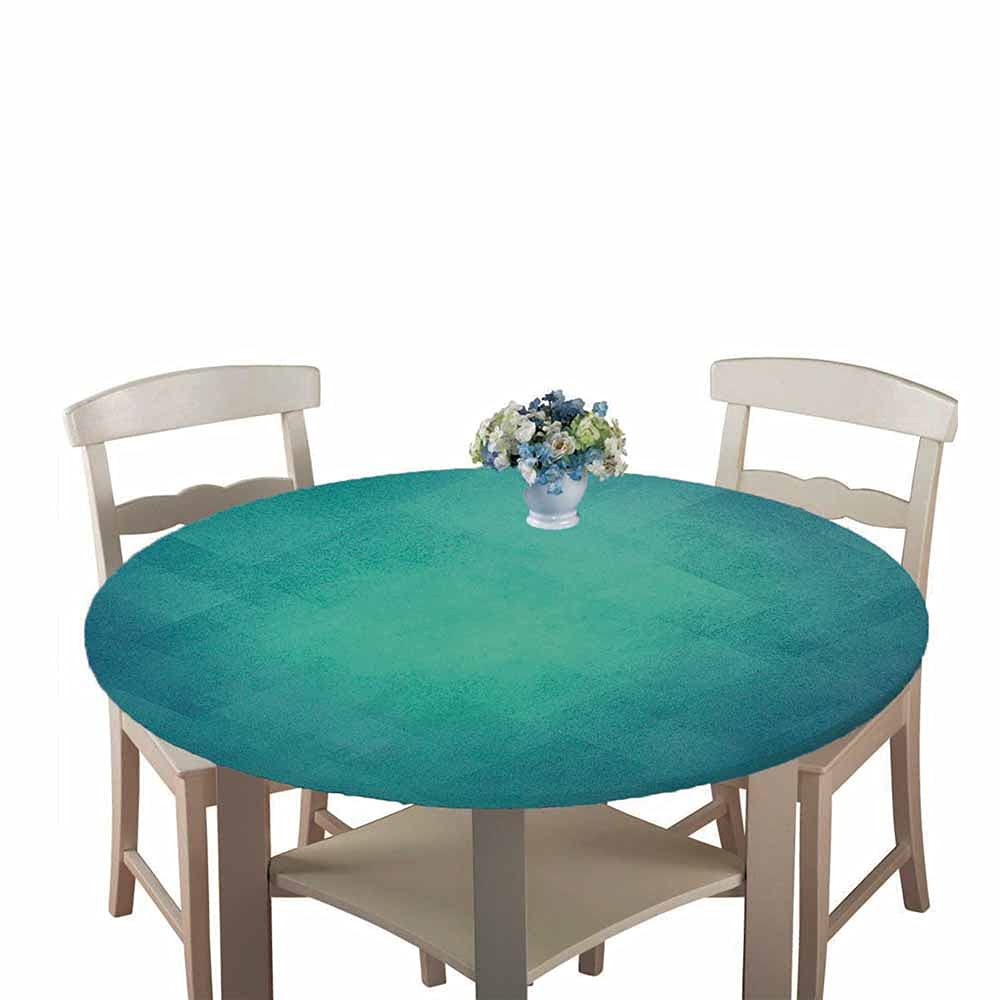 Chickwin Round Fitted Tablecloth Waterproof Dust-Proof Wipe Clean Solid Color Multicolor Table Cover Elastic Edged, Table Protector for Kitchen Patio Dining Room (green,150cm)