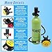Mini Scuba Tank Diving Tanks 1L Refillable Oxygen Cylinder Scuba Tank 15-20 Min Underwater 5.51lbs Lightweight Underwater Breathing Bottle Lung Tank for Backup Training Exploration Rescue