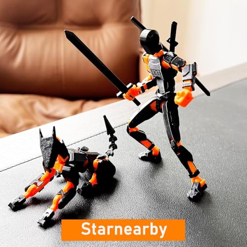 Image of 2 Pcs Action Figure, Dummy 13 Action Figure Toys, Polyarticular Movable Titan 13 Action Figure Action, High Degree&Freedom Multi Articular Stick Titan, 3D Printed Toys for Desktop Decor&Game Lovers